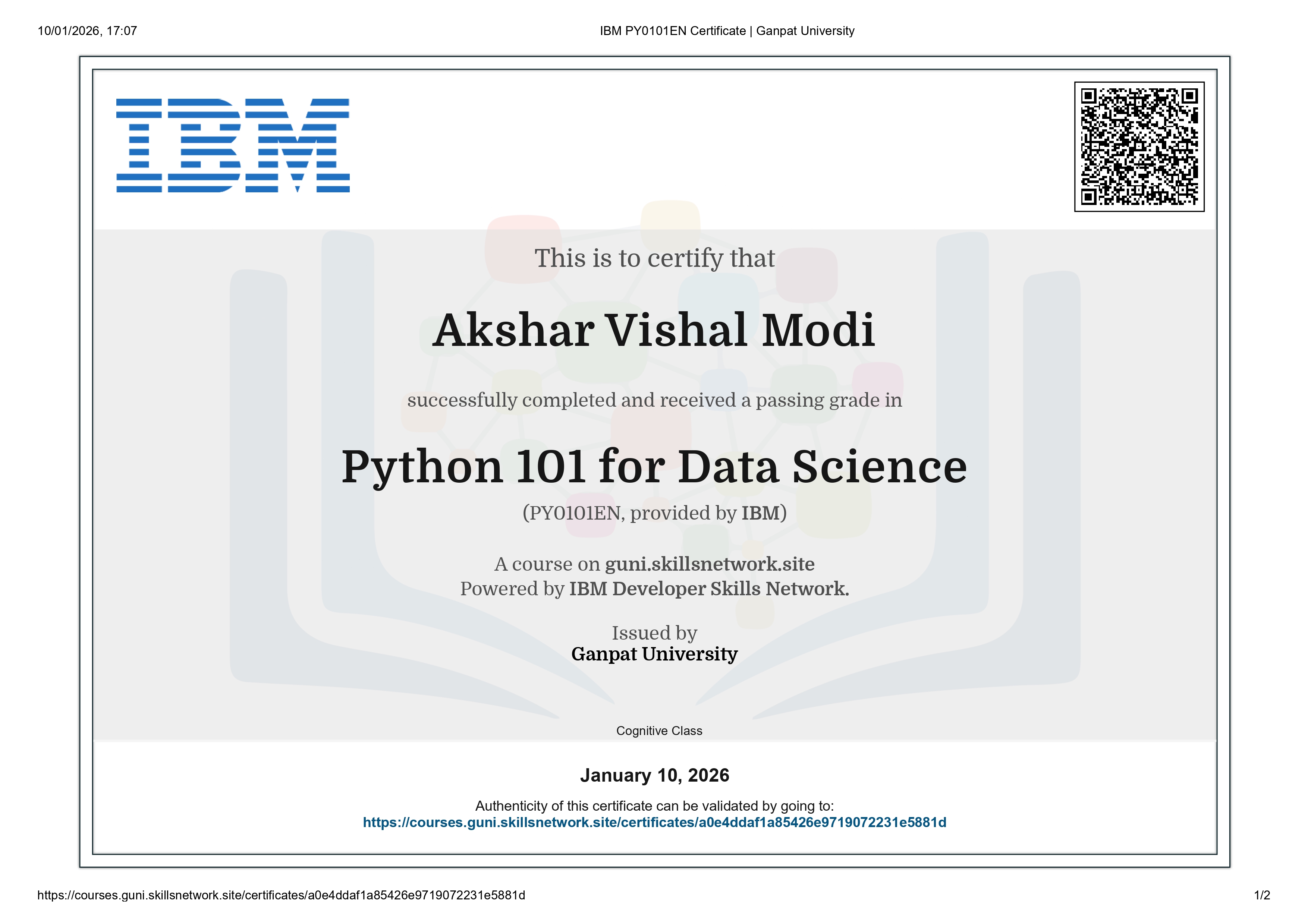 IBM Python Data Science